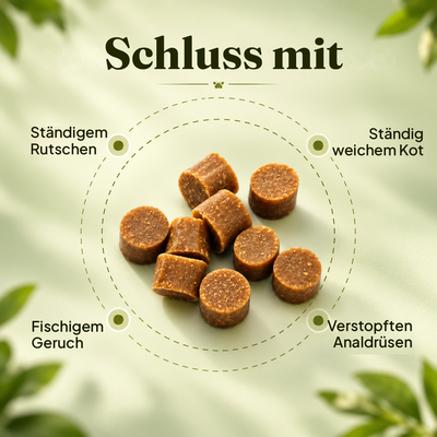 Analdrüsen-Snacks gegen Schlittenfahren, Fischgeruch und verstopfte Drüsen