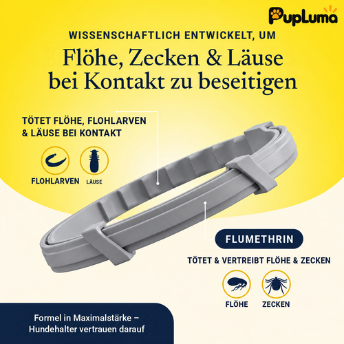 Floh- & Zeckenhalsband – Maximaler Schutz vor Flöhen, Zecken und Läusen für Hunde